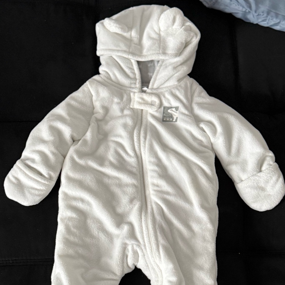 Carter's Soft White Hooded Footie